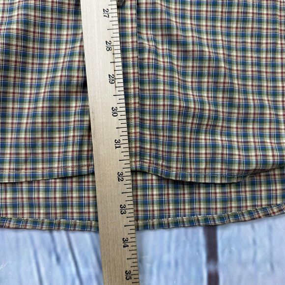 Mountain Khakis Shirt Mens XL Green Blue Plaid Button Down Long Sleeve Pocket - Picture 11 of 13